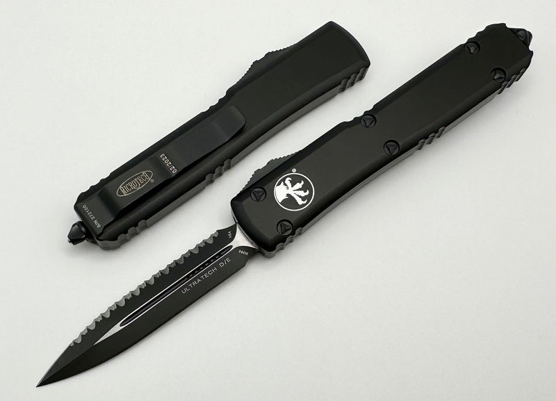 Microtech Ultratech Double Edge Black Tactical Fully Serrated 122-3T