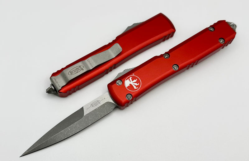 Microtech Ultratech Bayonet Grind Apocalyptic Standard & Red 120-10APRD