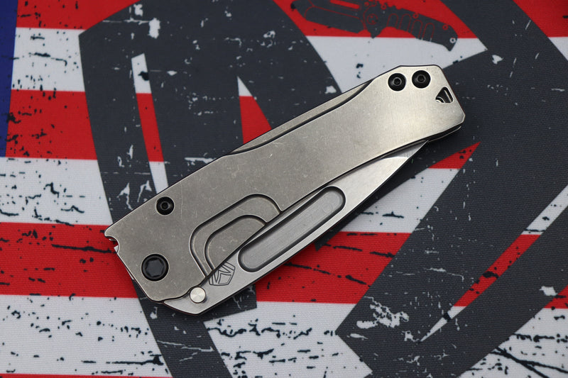 Medford Knife Slim Midi Tumbled Drop Point S35 w/ Tumbled Handles & PVD Hardware/Clip