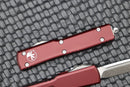 Microtech UTX-70 Single Edge Stonewash Standard & Merlot 148-10MR