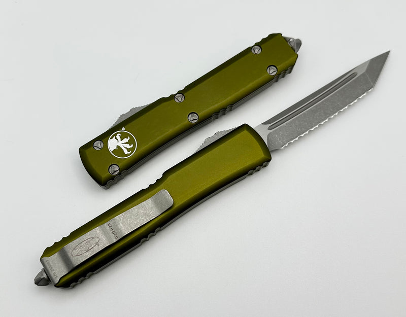 Microtech Ultratech Tanto Apocalyptic Full Serrated & OD Green 123-12APOD
