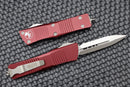 Microtech Troodon Double Edge Stonewash Full Serrated & Merlot 138-12MR
