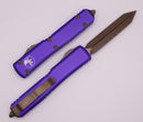 Microtech Ultratech Spartan w/ Bronzed Apocalyptic Standard & Purple 223-13APPU