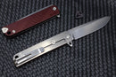 Medford M-48 Red Aluminum & Tumbled Ti Spring & S35VN
