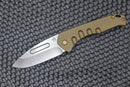 Medford Praetorian Swift FL Framelock w/ Tumbled Drop Point S35 & Green Handle w/ Bronze Hardware/Clip