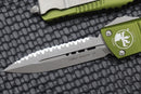 Microtech Combat Troodon OD Green w/ Double Edge Apocalyptic Fully Serrated 142-12APOD