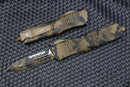 Microtech Combat Troodon Coyote Camo w/ Double Edge Partial Serrated Camo  142-2CCS
