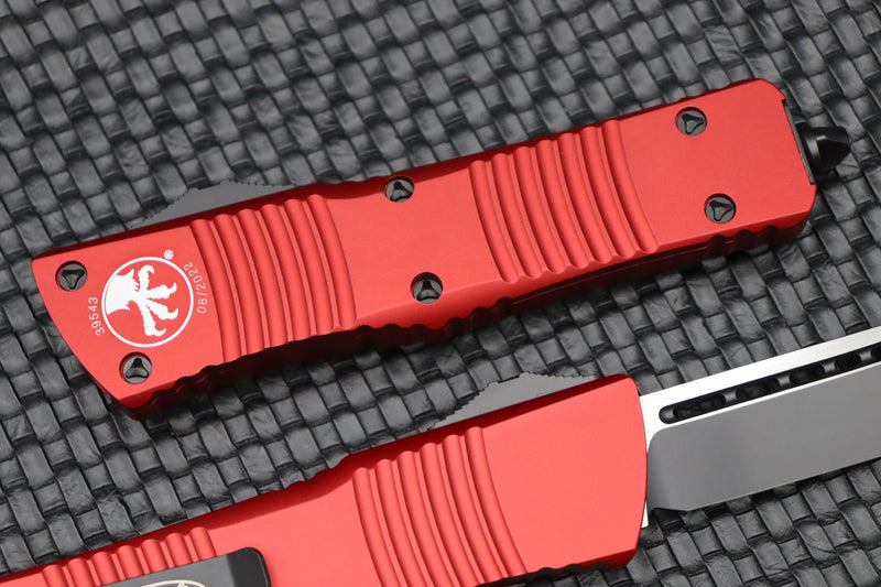 Microtech Combat Troodon Tanto T/E Black Standard & Red 144-1RD