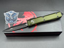 Microtech Ultratech Black Double Edge Black Full Serrated & OD Green 122-3OD