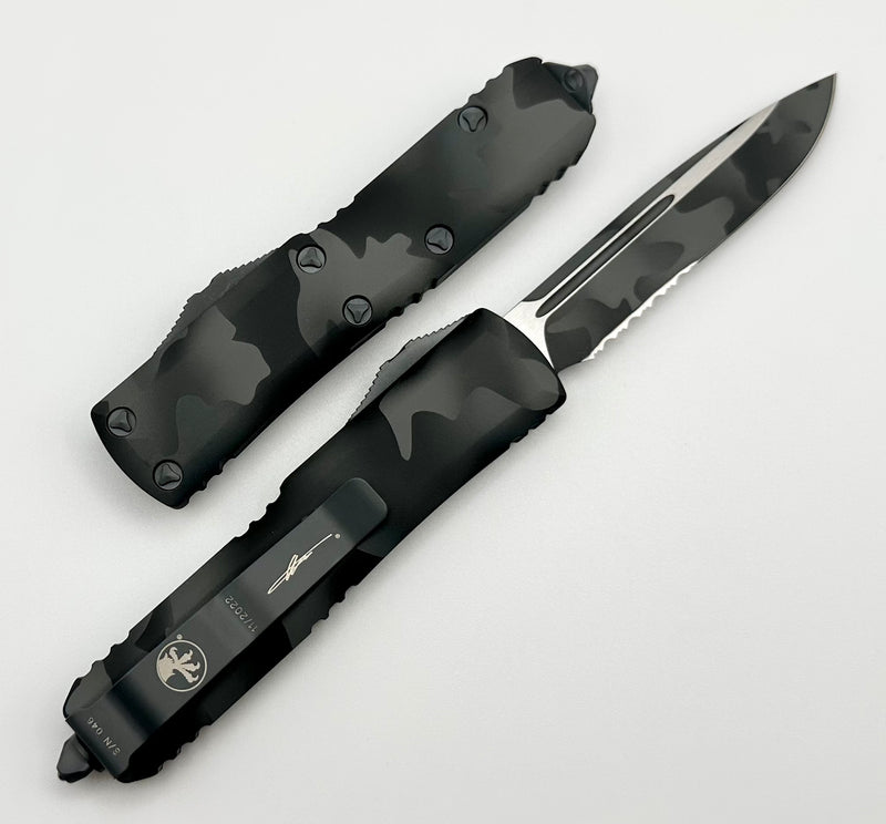 Microtech UTX-85 Urban Camo Single Edge Partial Serrated 231-2UCS