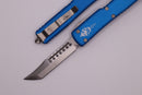 Microtech UTX-70 Hellhound Stonewash Standard & Blue 419-10BLS