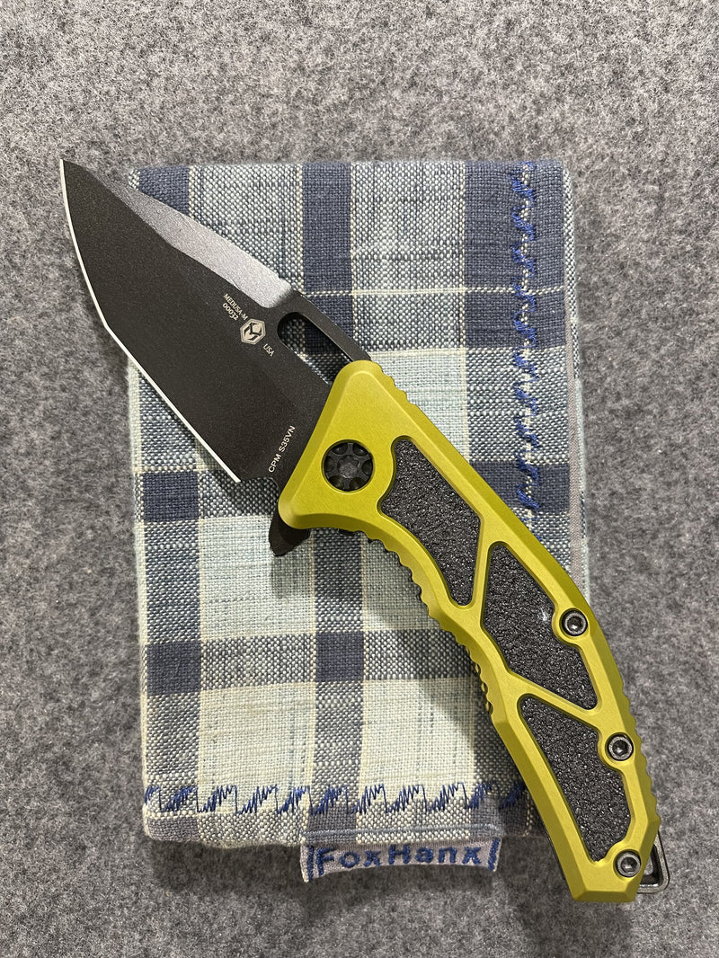 Heretic Knives Medusa Manual Green Handles DLC CPM-S35VN H009-4A-GRN