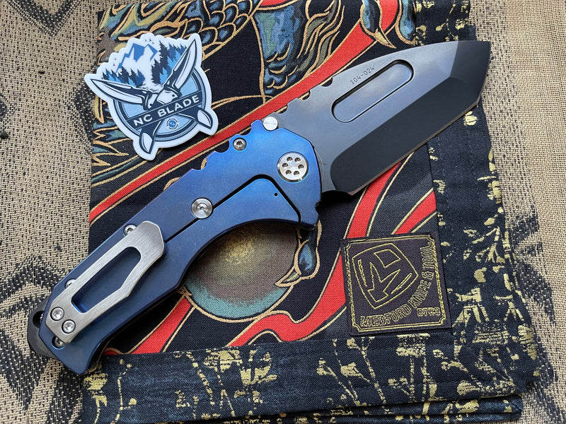 Medford Knife Praetorian T Flamed & Blue with S35 Tanto 104-024