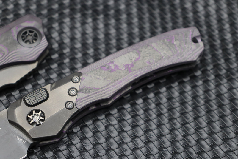 Heretic Knives Wraith Auto w/ Purple Camo Carbon Fiber & DLC H000-6A-PUCF