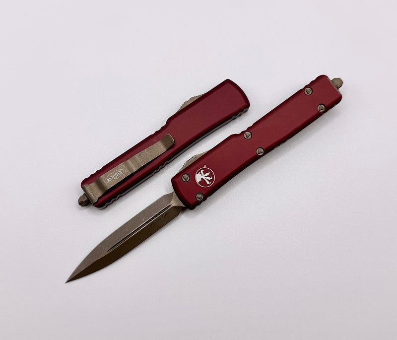 Microtech UTX-70 D/E Bronze Standard & Merlot 147-13APMR