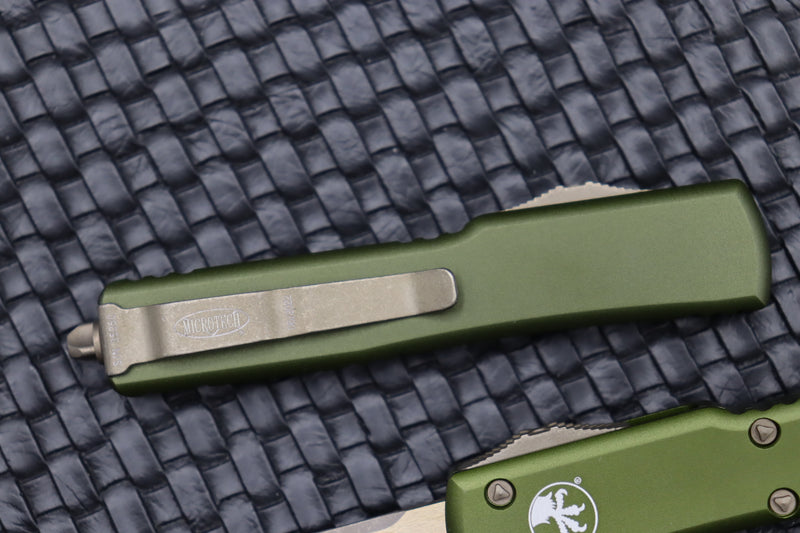 Microtech UTX-70 Single Edge Bronze Apocalyptic & OD Green 148-13APOD