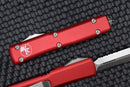 Microtech Ultratech Red & Double Edge Stonewash Partial Serrated 122-11RD