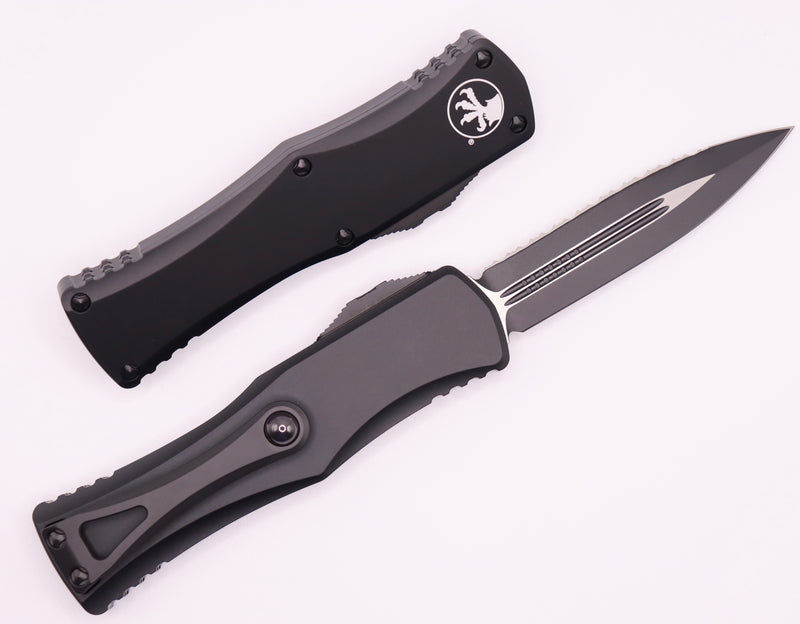 Microtech Hera Double Edge Black Fully Serrated Tactical 702-3T