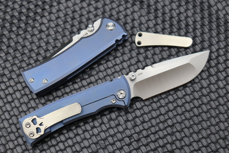 Chaves Ultramar Redencion Street Drop Point Blue Exclusive with Orange Peel Clip