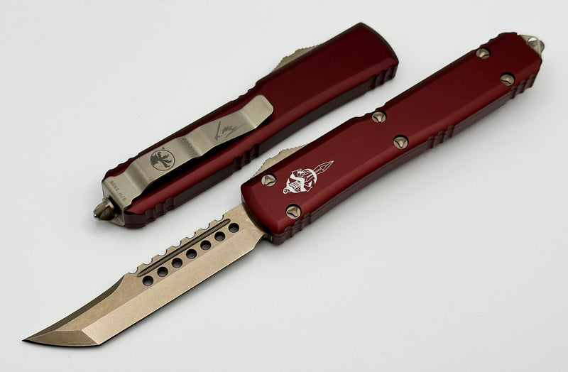 Microtech Hell Microtech Ultratech Hellhound Bronze Standard & Merlot 119-13MRS