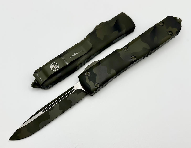 Microtech Ultratech Single Edge Olive Camo 121-1OCS