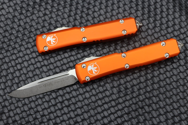 Microtech Ultratech Orange w/ Single Edge Stonewash Standard 121-10OR