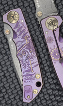 Spartan Blades Harsey Folder 2022 Special Edition Purple Plague Doctor & Damascus