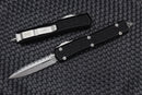 Microtech Makora Double Edge Stonewash Full Serrated & Black Signature Series 206-12S