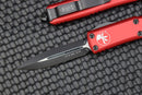 Microtech UTX-85 Double Edge Black Standard & Red 232-1RD