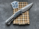 Kansept Knives Kratos Blue Rose Carbon Fiber Inlaid K1024A4
