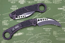 Microtech Hawk Karambit Tactical Black Full Serrated 266-3T