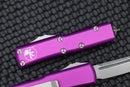 Microtech UTX-85 Tanto Stonewash Standard & Violet 233-10VI