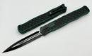 Heretic Knives Cleric II 2 Black Double Edge Magnacut w/ Breakthrough Toxic Green & Black Stainless Bubble Inlays H020-10A-BRKGRN