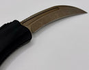 Heretic Iconoclast ROC Bronze & Abalone Button Inlay w/ Black Handle