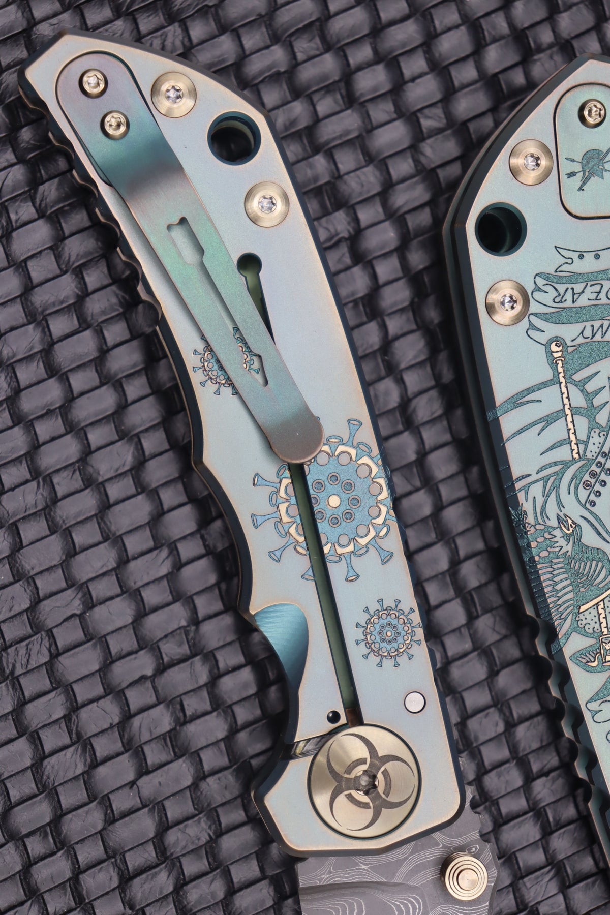 Spartan Blades Harsey Folder 2022 Special Edition Green Plague Doctor