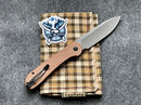 Civivi Elementum Button Lock Brown Micarta C2103D