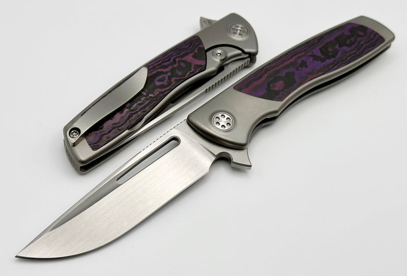 SharpByDesign Mini Evo Purple Haze Fat Carbon & Drop Point M390