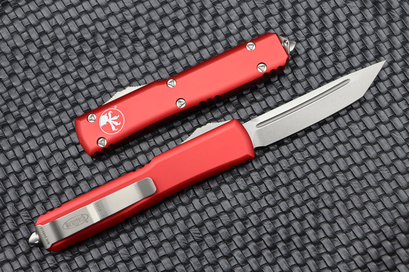 Microtech Ultratech Tanto Stonewash Standard & Red 123-10RD