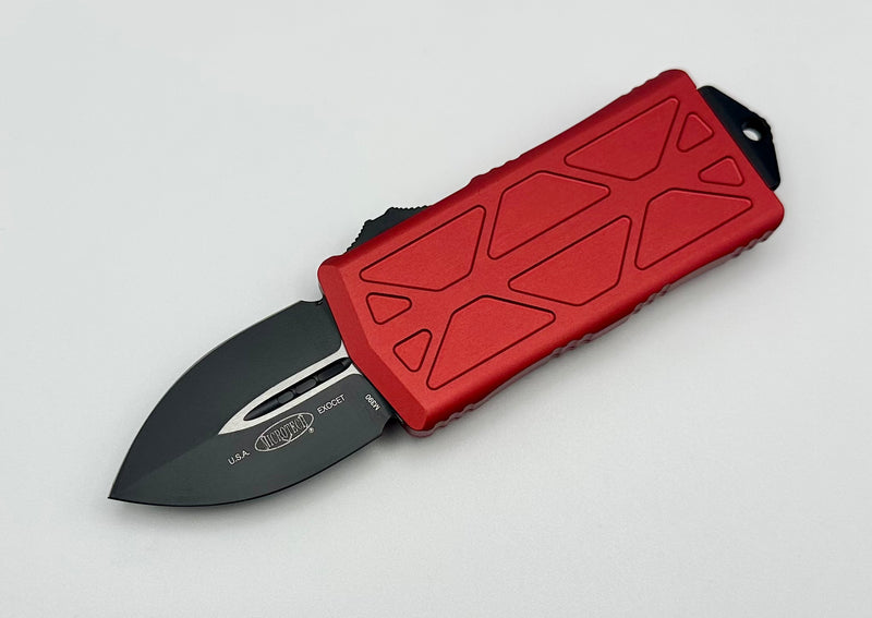 Microtech Exocet Double Edge Black Standard & Red 157-1RD