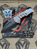 Medford Knife Praetorian T Flamed & Blue with S35 Tanto 104-042