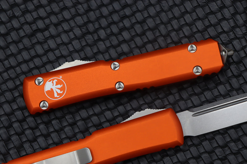 Microtech Ultratech Orange w/ Single Edge Stonewash Standard 121-10OR