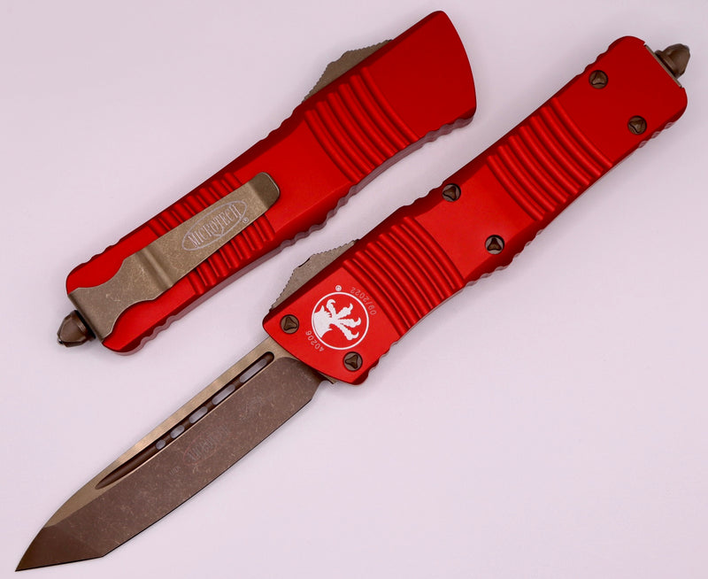 Microtech Combat Troodon Tanto T/E Bronze Apocalyptic & Red 144-13APRD