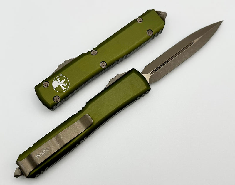 Microtech Ultratech w/ Double Edge Apocalyptic Bronze & OD Green 122-13APOD