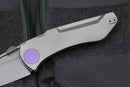 Jake Hoback Knives Summit Titanium w/ Purple Accents & M390 Stonewash