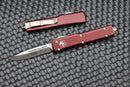 Microtech UTX-70 Single Edge Stonewash Standard & Merlot 148-10MR