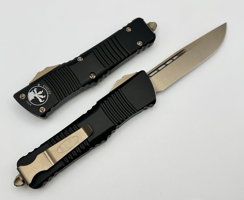 Microtech Combat Troodon Black w/ Single Edge Bronze Standard 143-13