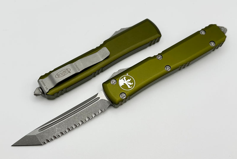 Microtech Ultratech Tanto Apocalyptic Full Serrated & OD Green 123-12APOD