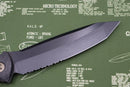 Microtech Socom Alpha T/E Tanto DLC Partial Serration & Carbon Fiber 114-2DLCCFS