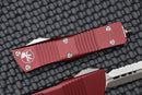 Microtech Troodon Double Edge Stonewash Full Serrated & Merlot 138-12MR