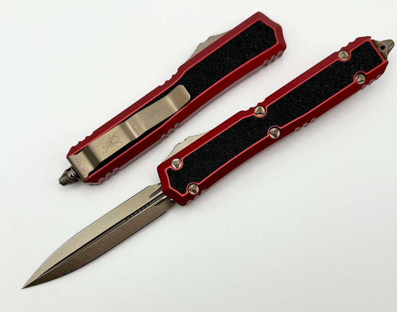 Microtech Makora Bronze Double Edge & Red 206-13RDS